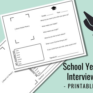 School Year Interview Printable - Etsy