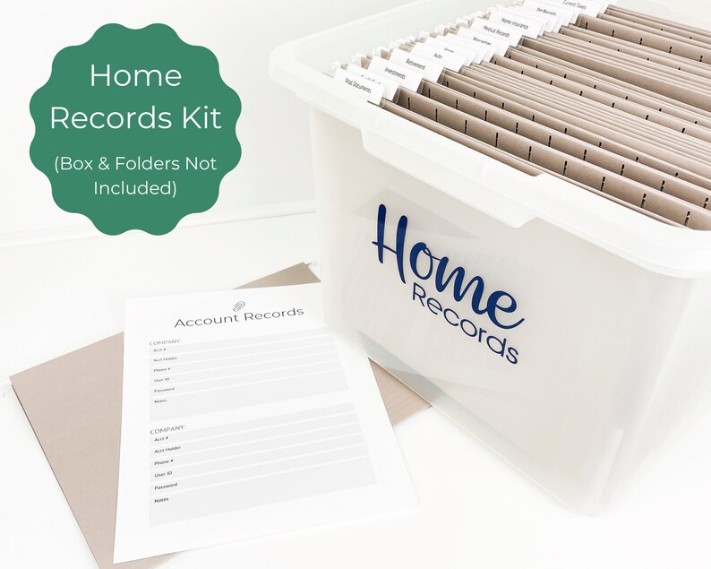 Home Records Kit Etsy