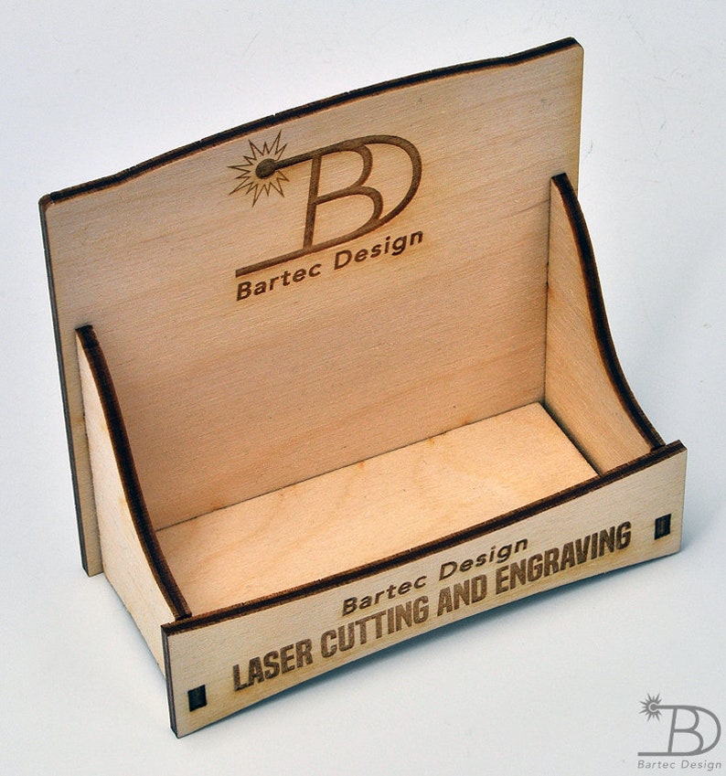 Customized business card holder. Laser engraved Different Etsy