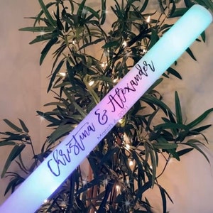 50 Flashing Custom LED Foam Sticks You Pick the Color and the Text