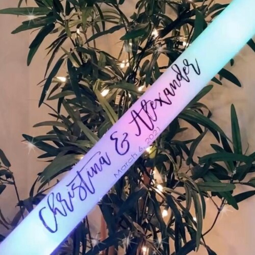 Personalized Foam Glow Sticks Send off Ideas Wedding Let Love Etsy