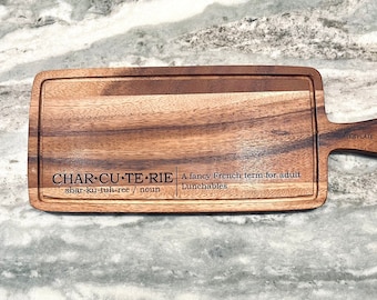Funny Custom Laser Engraved Charcuterie Board Personalized Cutting Board Adult Lunchables Wedding Gift New Home Housewarming Realtor Closing
