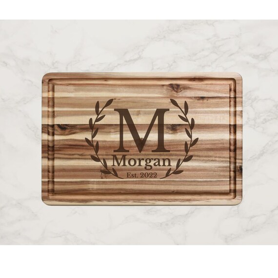 Personalized Laser Engraved Acacia Cutting Board Custom | Etsy