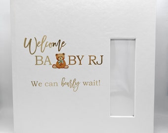 We Can Bearly Wait Custom Photobooth Scrapbook Personalized Photo Booth Guestbook 2x6 Inch Photo Strip Inserts Guest Memory Book Oh Baby