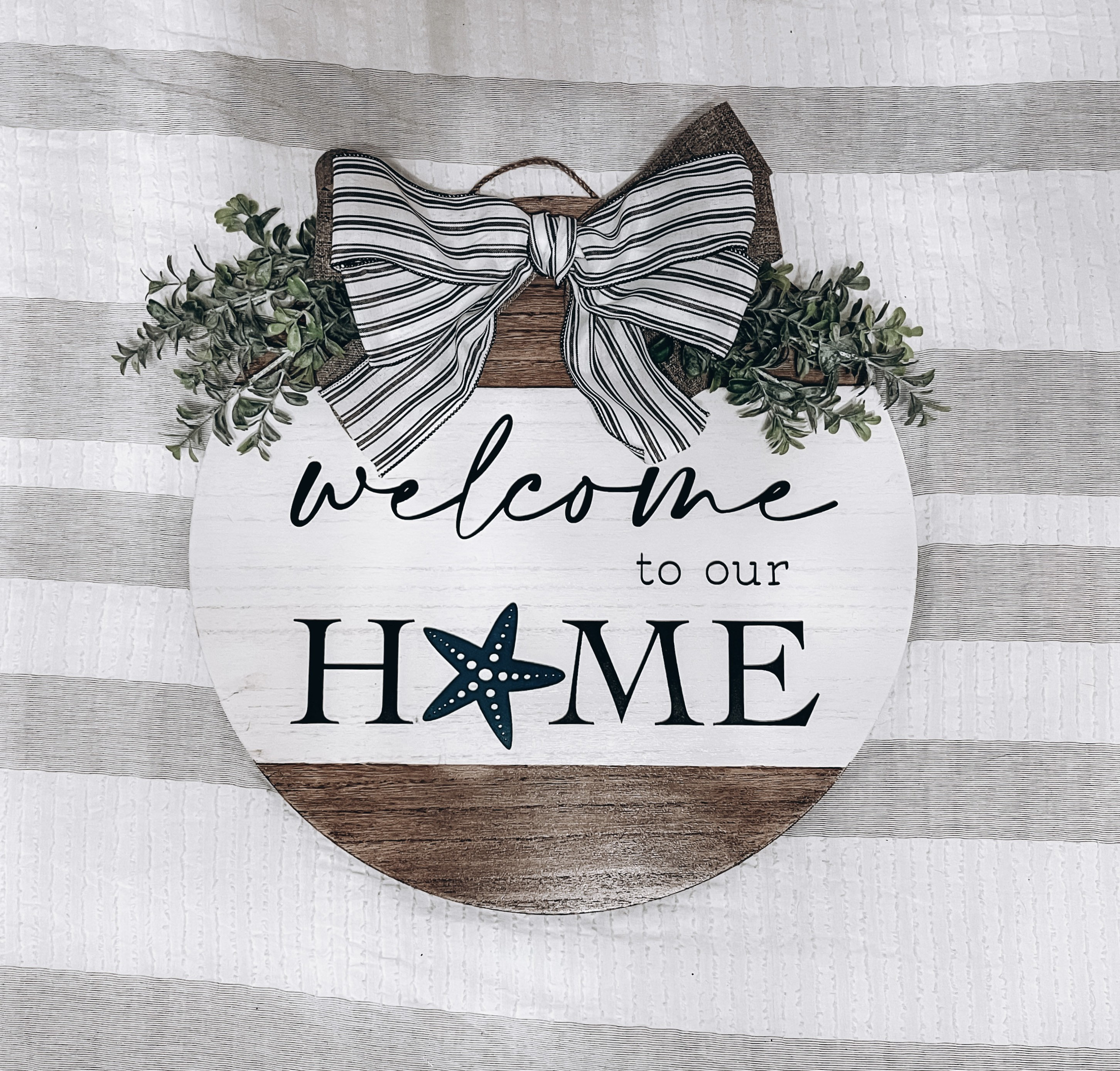 3D Laser Cut Welcome To Our Home Beach Theme Wooden Farmhouse Sign Porch Signage New Home Housewarming Gift Realtor Closing Gifts Homeowner