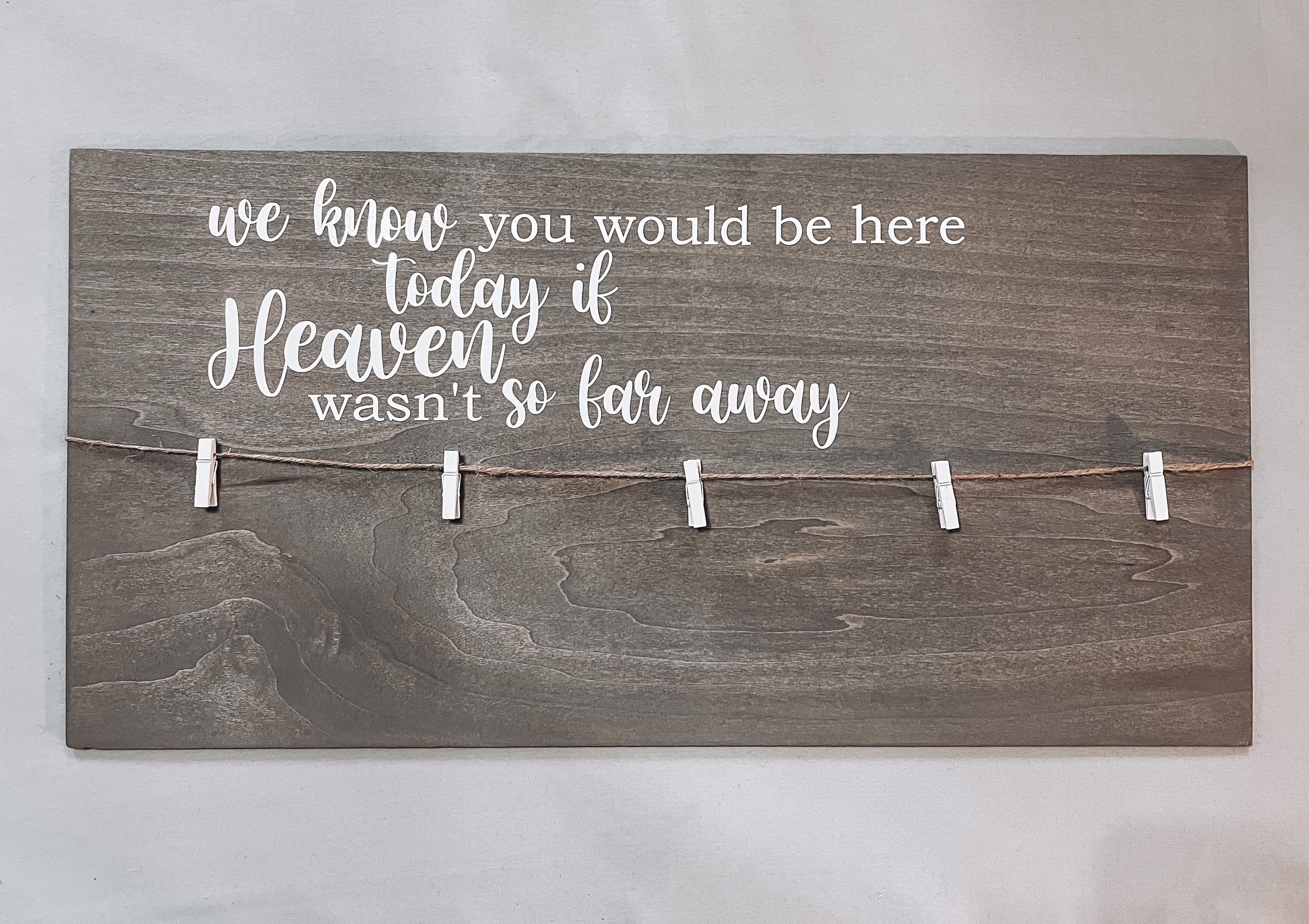 Rustic Wooden Memorial Sign We Know You Would Be Here Today If Heaven Wasn‚'t So Far Away Wedding Custom Signage Ceremony Reception