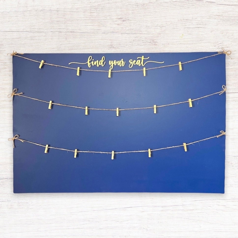 3D Lettering Wedding Seating Chart Signage | Rustic Painted Sign, Find Your Seat & Be Our Guest, Laser Cut Wooden Decor