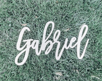 Baby Shower Custom Name Sign | Personalized Wooden Nursery Decor, Laser Cut Backdrop, Baby Name Sign for Newborn & Christening