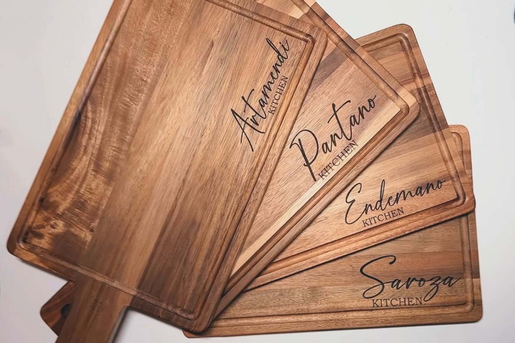 Laser Engraved Acacia Personalized Charcuterie Board Custom Family Name Cutting Board Wedding New Housewarming Realtor Closing Gift