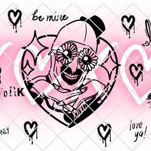 Art the Clown Valentine PNG: Horror Mug Wrap Sublimation (Digital Download)