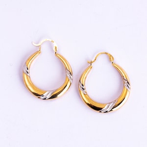 9ct gold hoop earrings