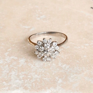 18 Carat White Gold Diamond Cluster Ring