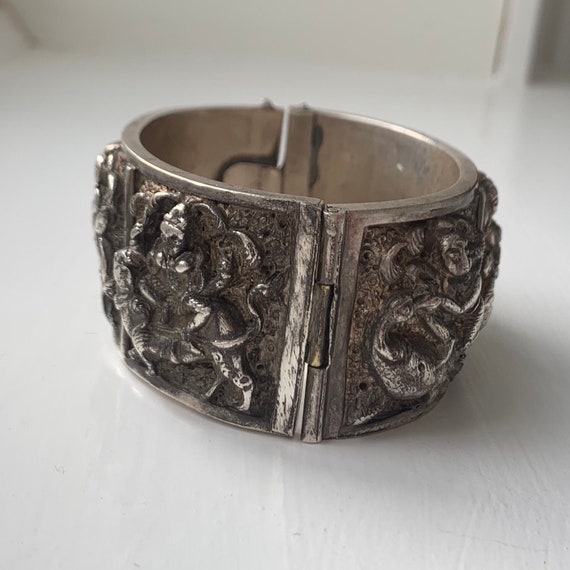 Antique Silver Indian Bangle - image 3