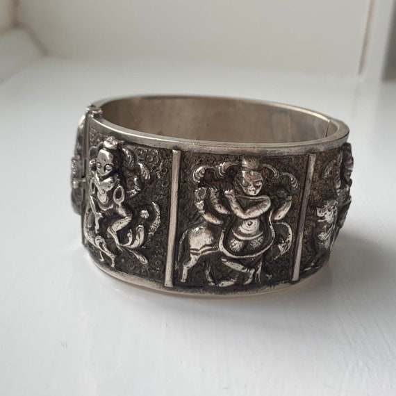 Antique Silver Indian Bangle - image 4