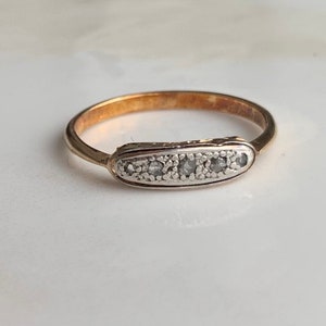 Vintage 9 Carat Gold Diamond Ring