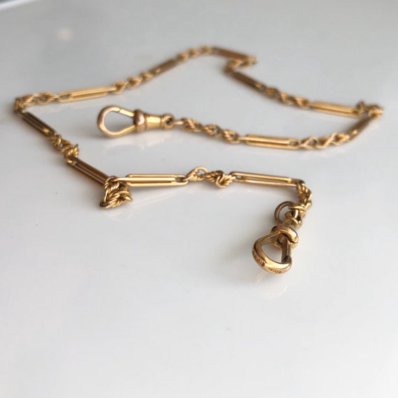 Vintage 9 Carat Gold Watch Chain - Etsy 