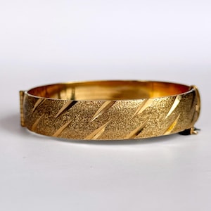 Vintage 9 Carat Yellow Rolled Gold Bangle Bracelet