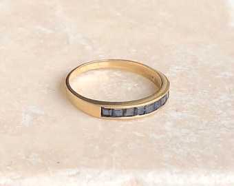 Vintage 9 Carat Gold Sapphire Band