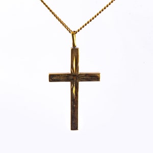 9ct Gold Cross & Chain - Etsy