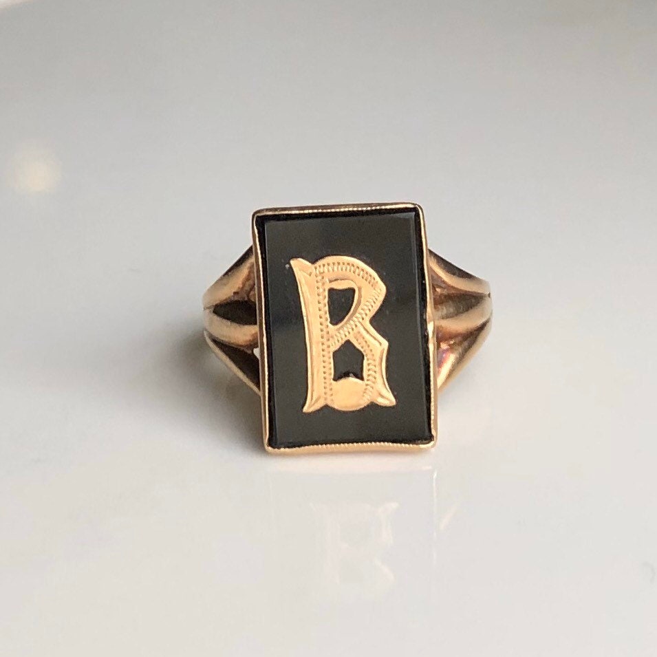 B signet ring cheap