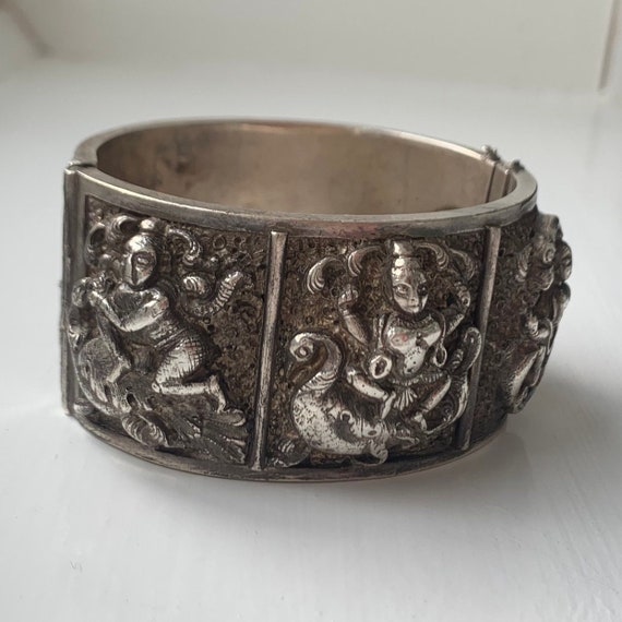 Antique Silver Indian Bangle - image 2