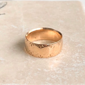 Vintage 9 Carat Rose Gold Fancy Band