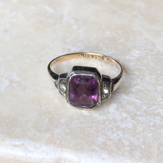 Antique Art Deco Paste Ring Gem