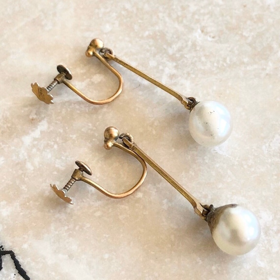 9 carat sale gold pearl earrings