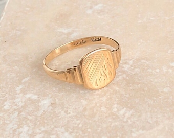 Vintage 9k Bloodstone Signet Ring 1994 by GJ – 23carat