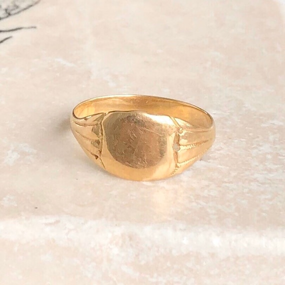 Victorian 18 Carat Gold Signet Ring - Etsy