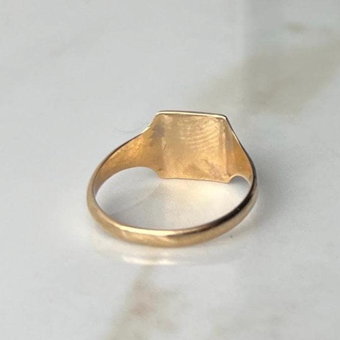 Vintage 9 Carat Yellow Gold Signet Ring Initials “PB” - Etsy