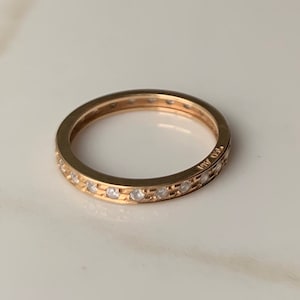 Vintage 18-karaats diamanten Eternity-band