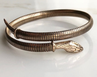 Vintage Rolled Gold Snake Bracelet