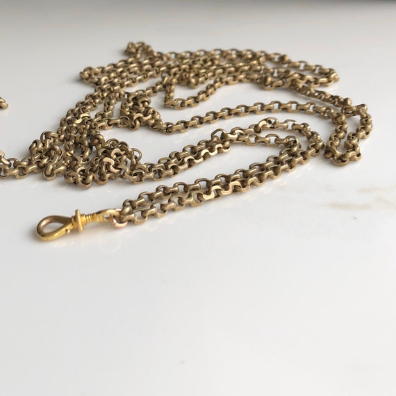 Antique Pinchbeck Longuard Chain Necklace - Etsy
