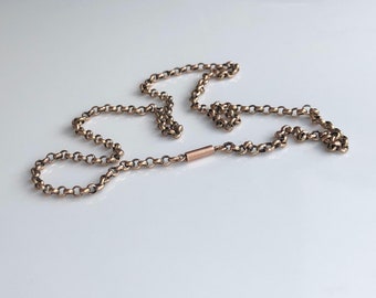Vintage 9 Karat Roségold Belcher Kette Halskette