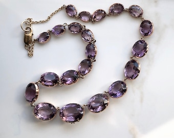 Amethyst Riviere Halskette Etsy