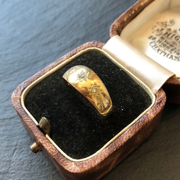 Antique Victorian 18 Karat Gold Ruby & Diamond Ring
