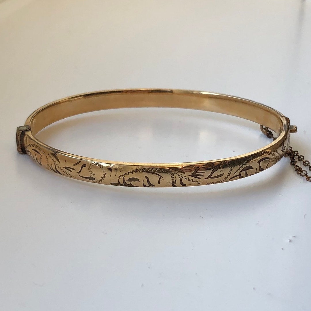 Antique Victorian Rolled Gold Bangle Bracelet | eBay