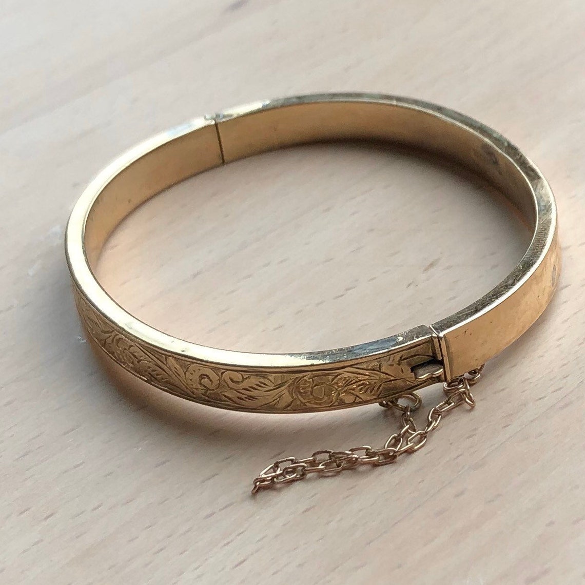 Antique 9 Carat Gold 9 Carat Gold Bangle Etsy