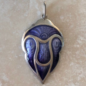 Vintage Silver Enamel Pendant
