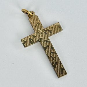 Vintage 9 Carat Yellow Rolled Gold Cross Pendant