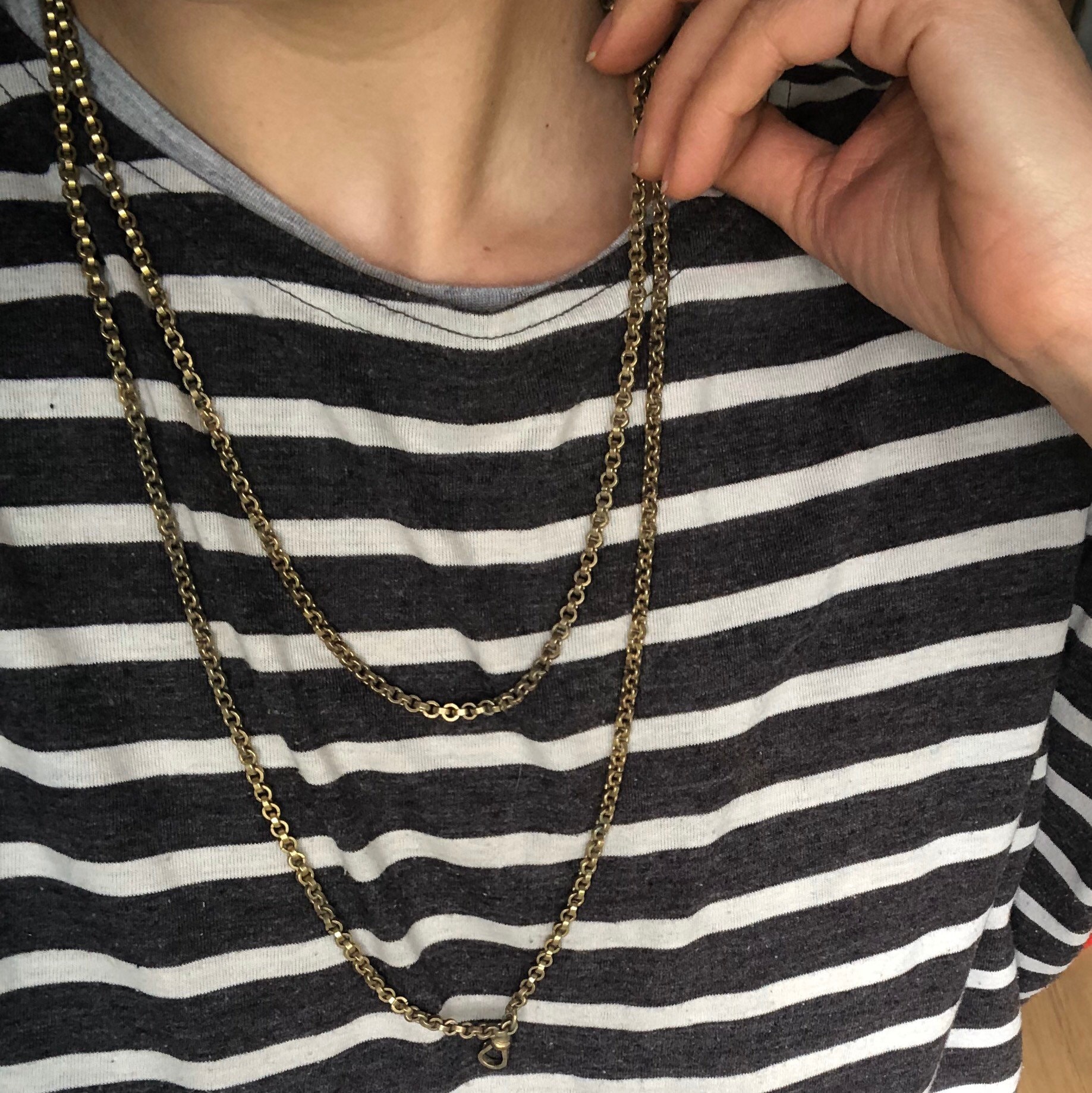 Antique Pinchbeck Longuard Chain - Etsy