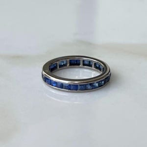 Platinum Full Eternity Sapphire Band