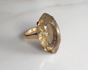 9 Carat Gold Citrine Cocktail Ring