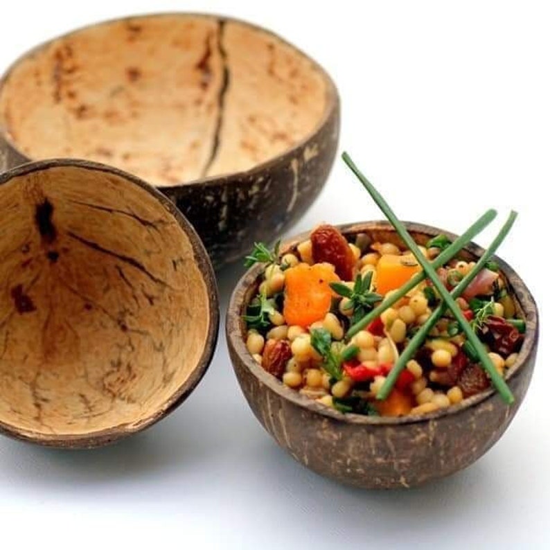 Coconut shell bowl Coconut shell plates salad bowl Eco Etsy