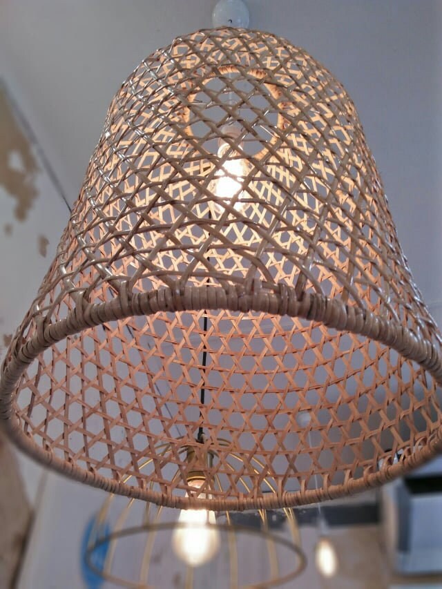 Bamboo Lampshade Bamboo Hanging Lamp Boho Lantern Bamboo Etsy