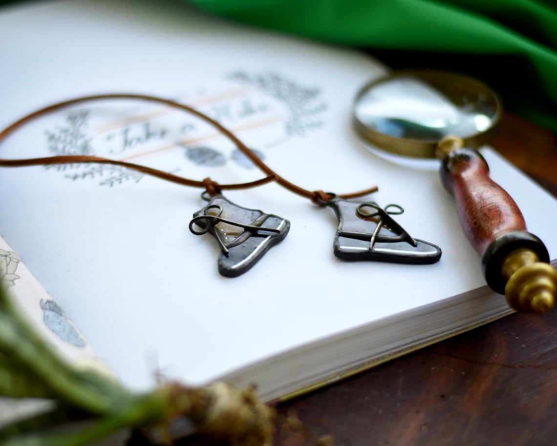 Hiking Boots Ornament Stained Glass Ornament Hiker Etsy