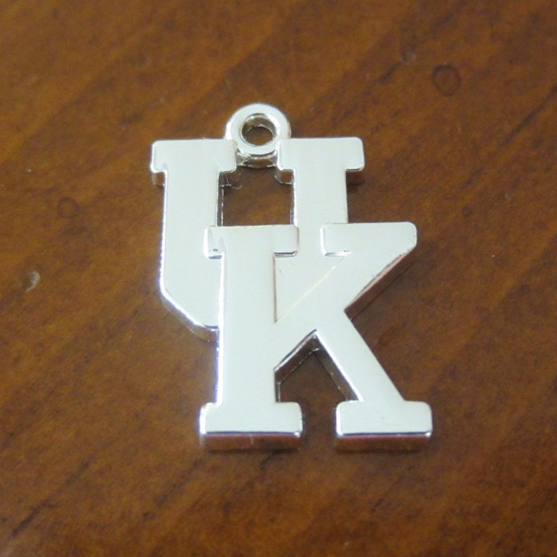 White Sterling Silver Charm Pendant Kentucky NCAA University Of 20 mm 16