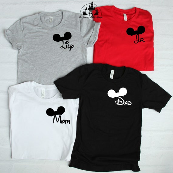Custom Name Disney Family Shirts Pocket 