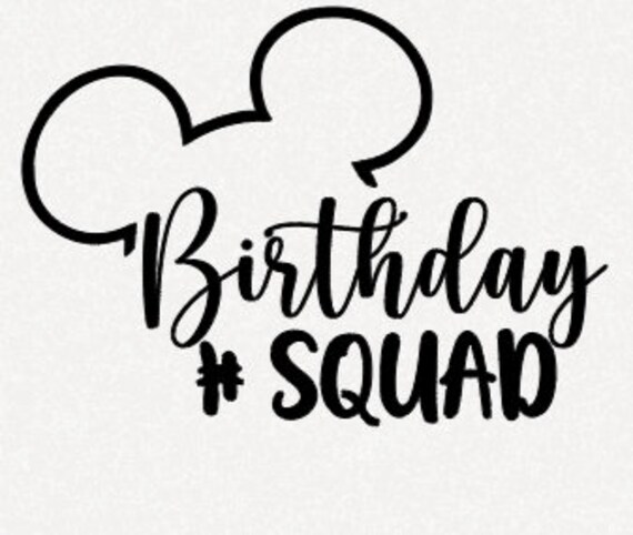 Birthday Squad Mickey Mouse Head 